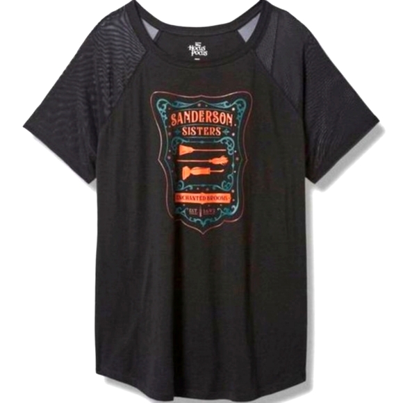 ❤️NWT VINTAGE TORRIID TEE HOCUS POCUS - MESH SLEEVE - APOTHECARY DISNEY BROOMS - Picture 11 of 13